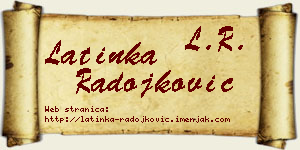 Latinka Radojković vizit kartica